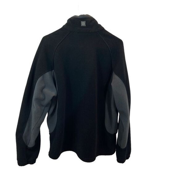 Mens Free Country Brand Full Zip Black and Grey Fleece Jacket Size Medium - Picture 2 of 5